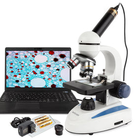 AmScope M158 360-degree rotating head for flexible classroom demonstrations.