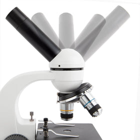 AmScope M158 condenser lens with adjustable diaphragm for clear views.