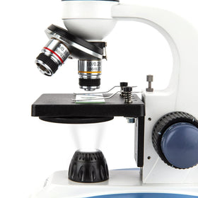 AmScope M158 LED illumination for bright, even lighting during slides.