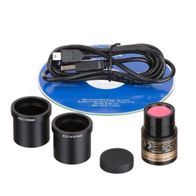 AmScope MD500 front view showing compact, user-friendly design for desktop use
