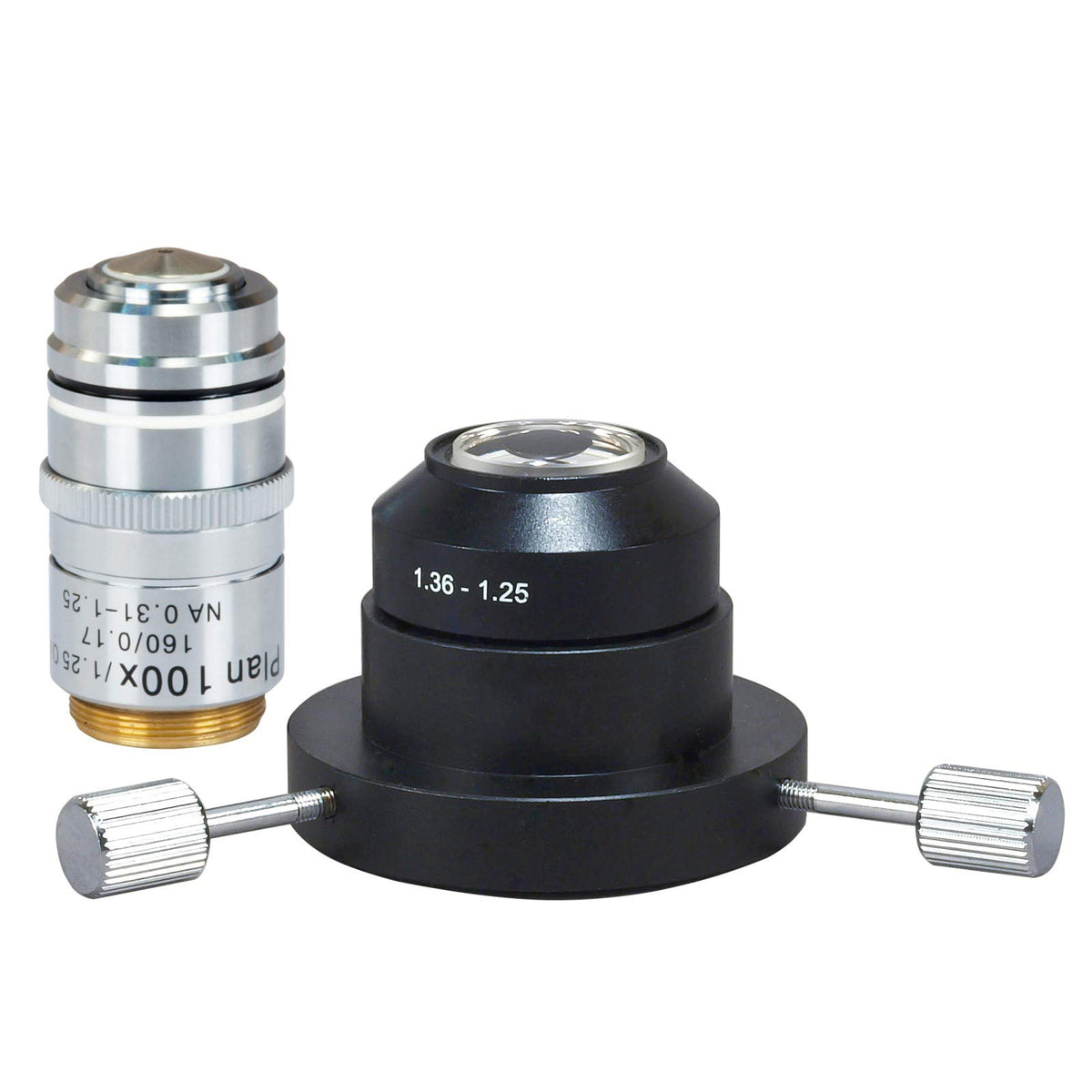 AmScope OMAX Abbe condenser with iris diaphragm for enhanced contrast