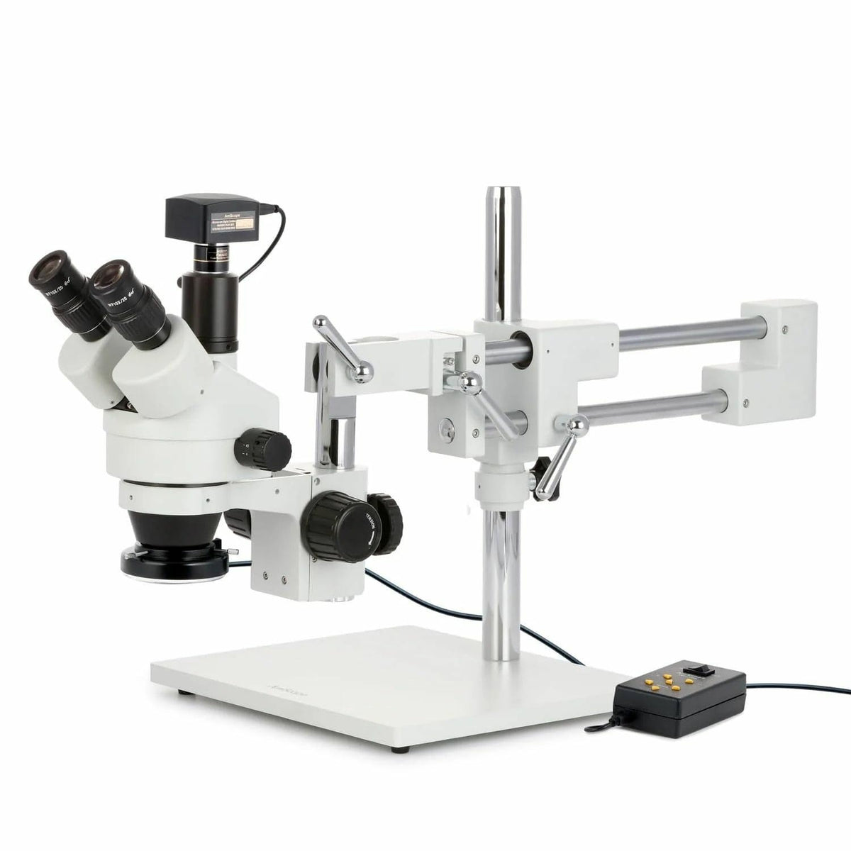 AmScope SM-4 trinocular zoom head for precise stereo viewing in labs