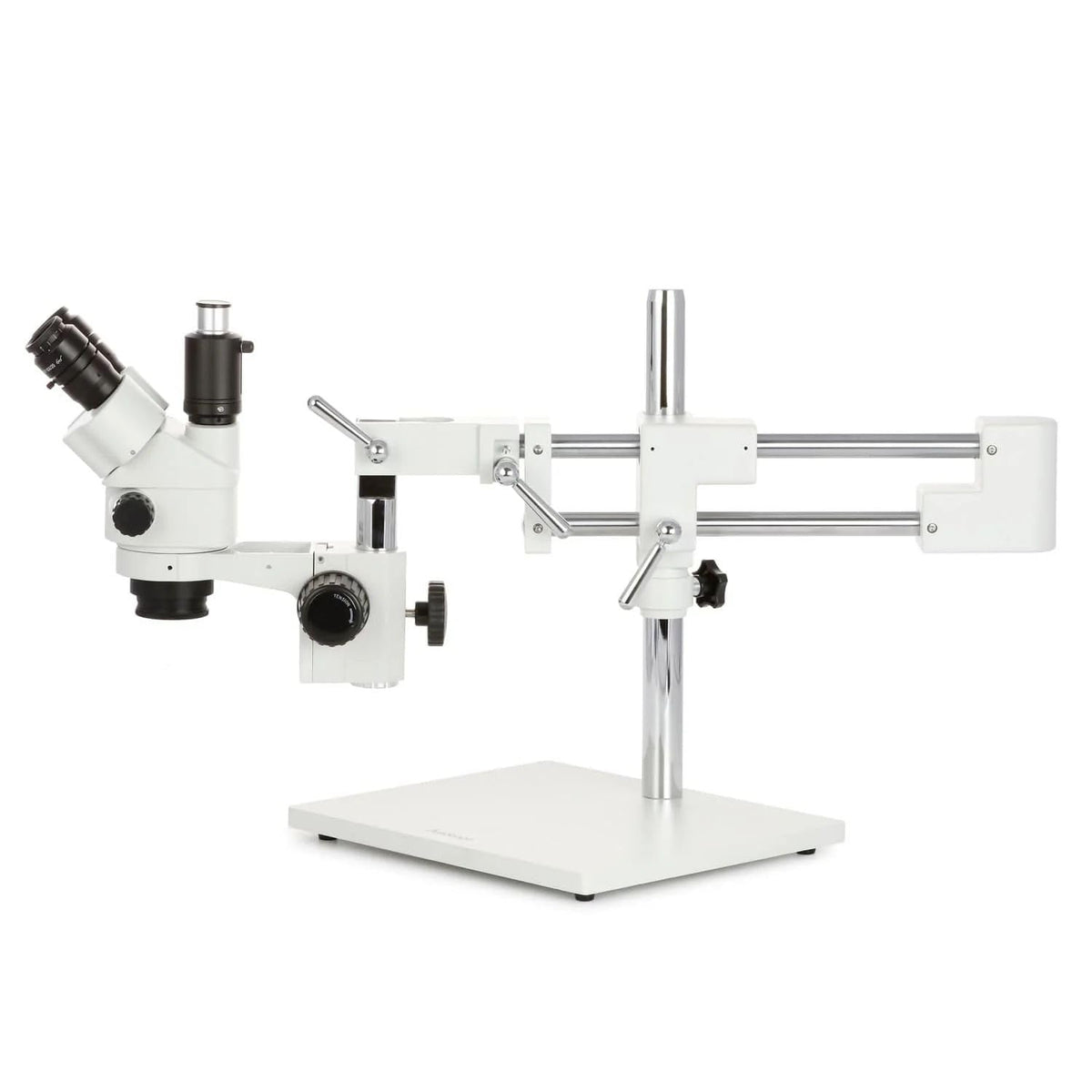 AmScope SM-4NTPX heavy steel base providing stable support during detailed work