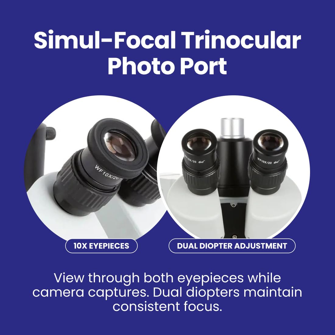 AmScope SM-4TPZ 0.5x Barlow lens extends working distance