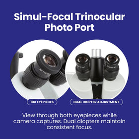 AmScope SM-4TPZ 0.5x Barlow lens extends working distance
