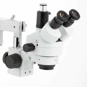 AmScope double-arm boom-stand offering flexible, stable positioning for detail work.