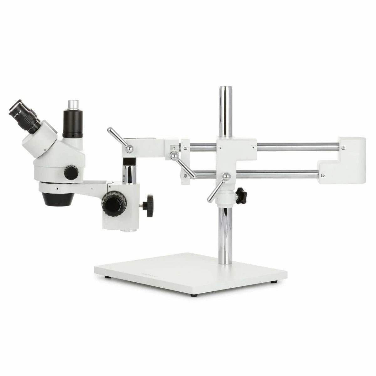 AmScope zoom objectives 0.7X-4.5X with 0.5X and 2X Barlow lenses.
