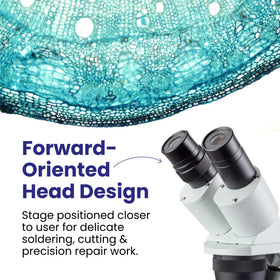 Amscope sturdy all-metal pillar stand supports precise observations