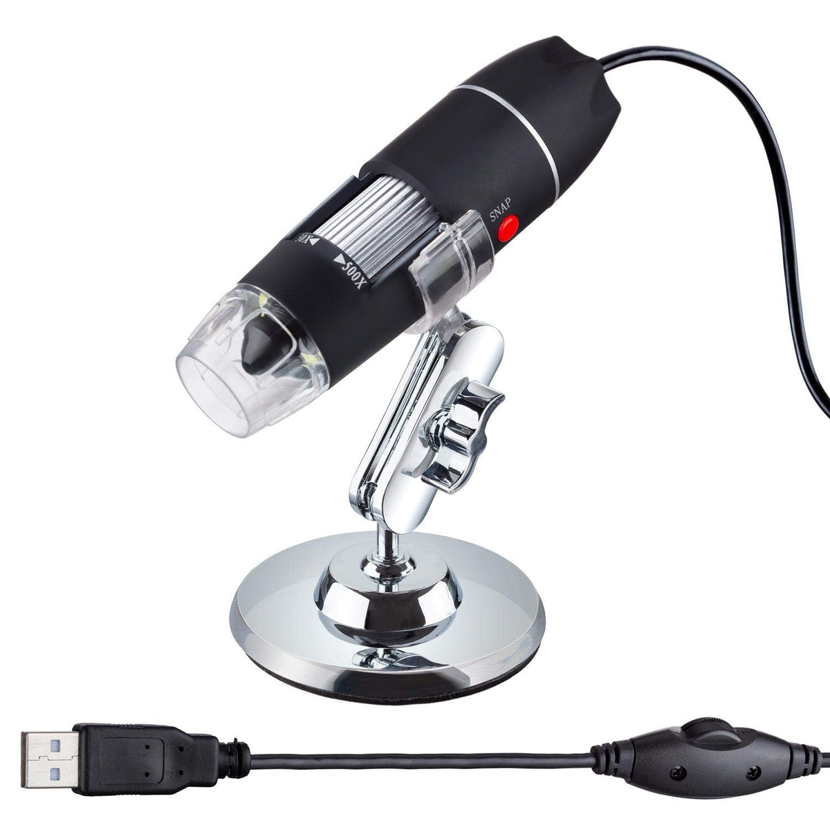 AmScope tweezers included for precise slide handling during experiments