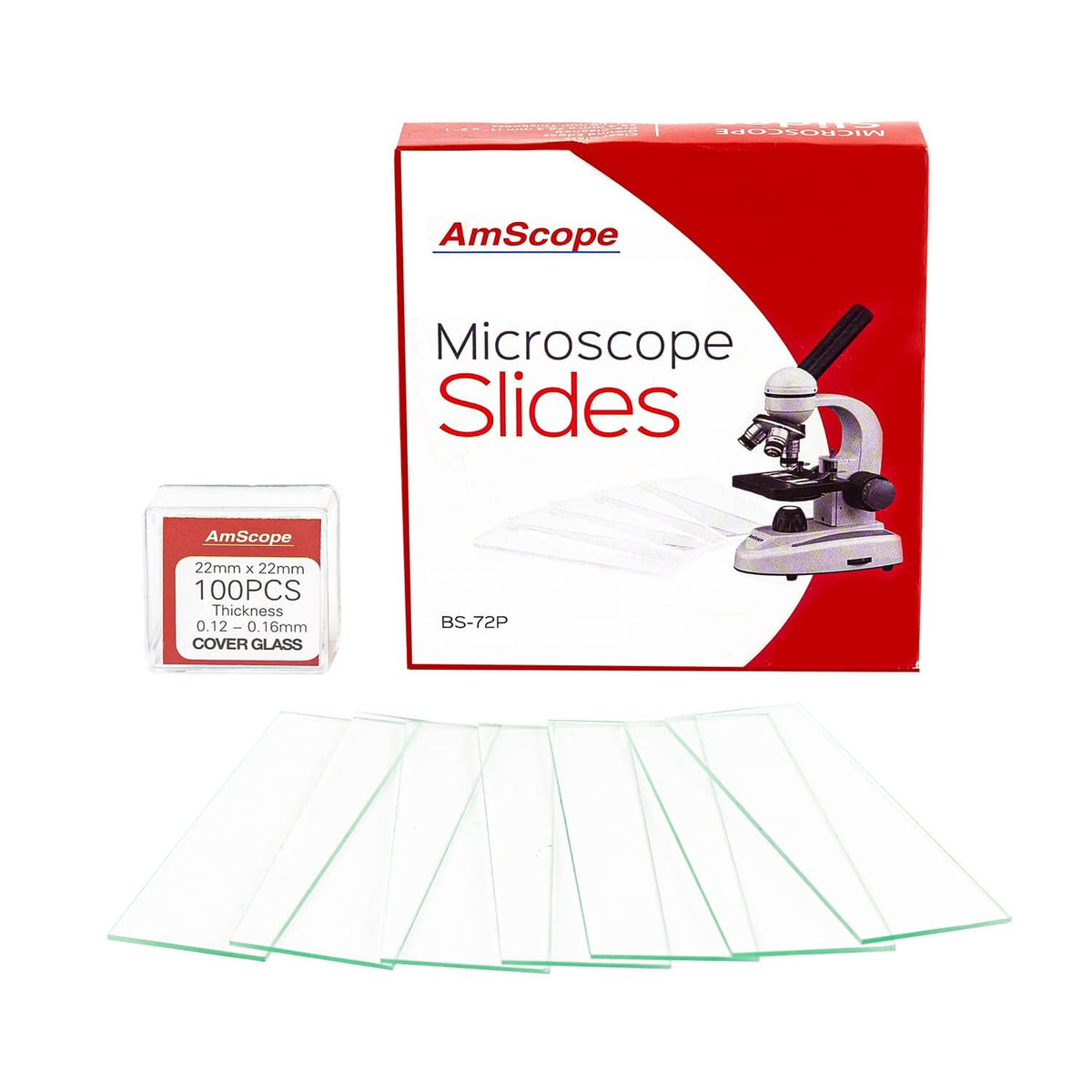 AmScope T250 two-layer mechanical stage enables smooth, precise slide movement.