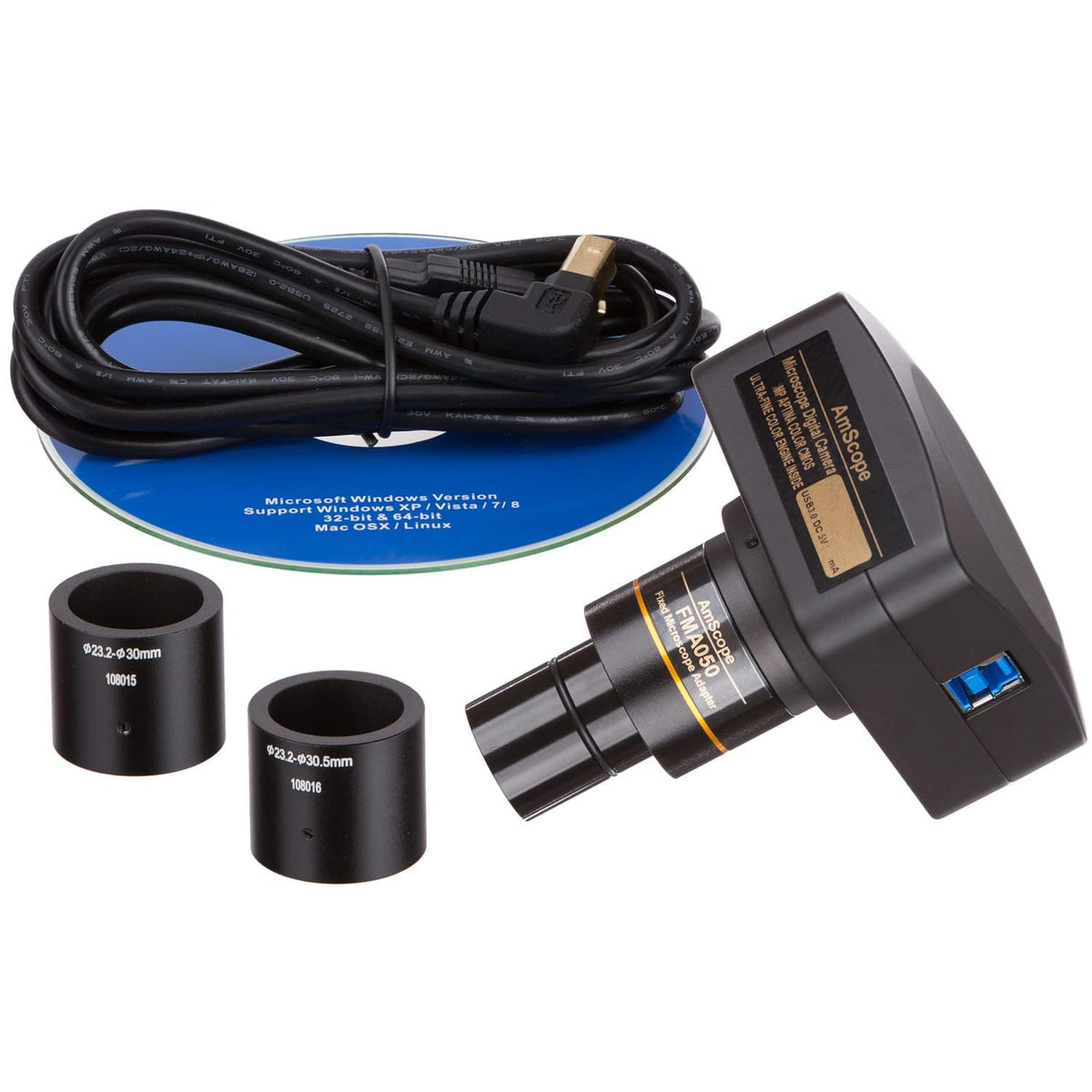 AmScope T250 Vital Stain Kit for living-cell slides enables staining experiments.