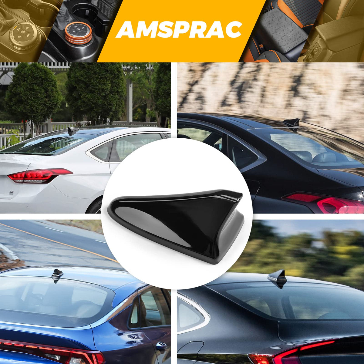 AMSPRAC Shark Fin Antenna Cover made from ABS material for durability and weather resistance