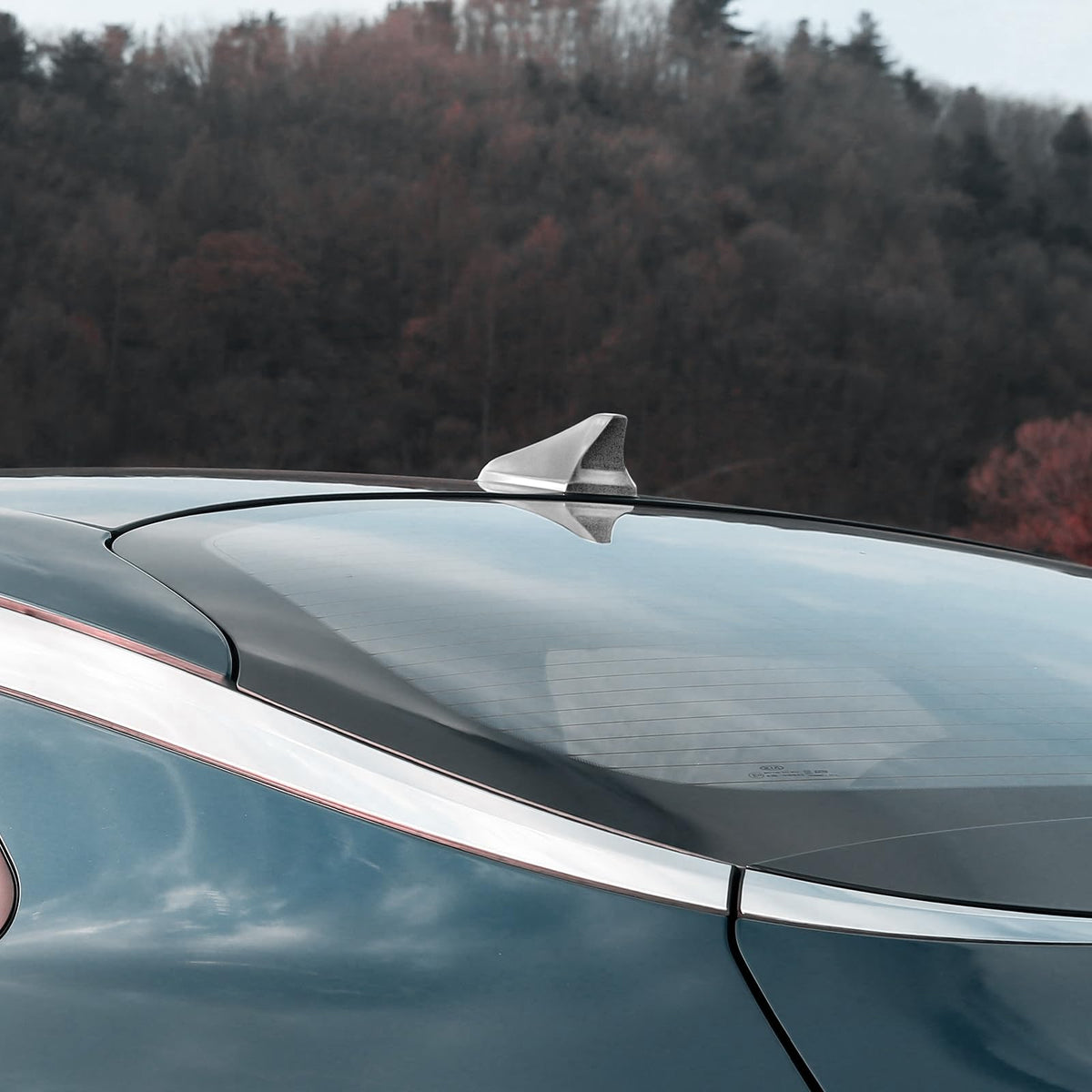 AMSPRAC shark fin antenna cover aerodynamic profile—improves car look and air flow.
