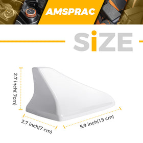 AMSPRAC shark fin cover for Genesis Coupe in white, easy upgrade.