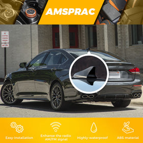 AMSPRAC Shark Fin Antenna Cover on Genesis Coupe boosts aerodynamics with OEM-like finish