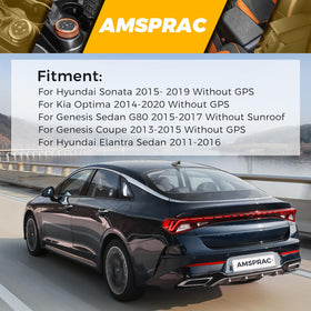 AMSPRAC shark fin antenna cover for Hyundai Sonata top view—clean lines and weather seal.