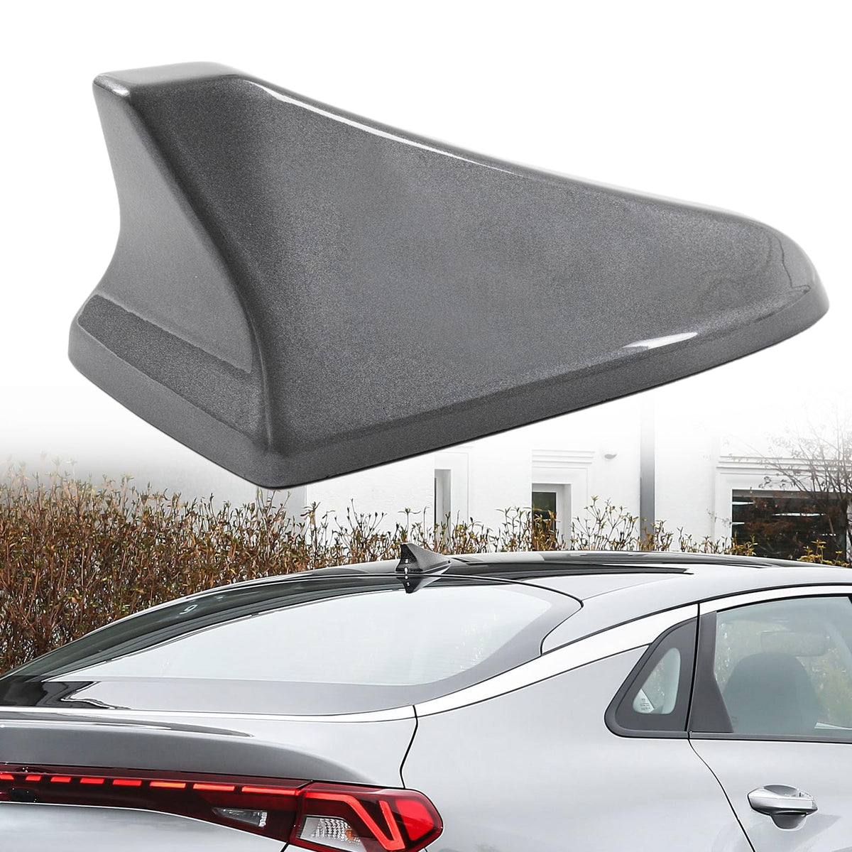 AMSPRAC shark fin antenna cover installation guide—clean surface before mounting for secure fit.