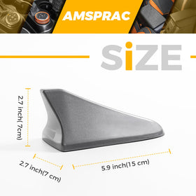 AMSPRAC shark fin antenna cover packaging included—easy replacement with no modification.