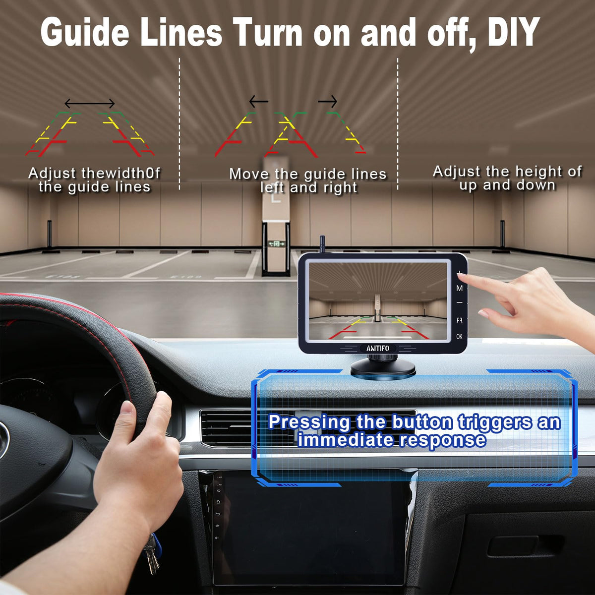 AMTIFO dual-channel-ready backup camera for adding a second camera