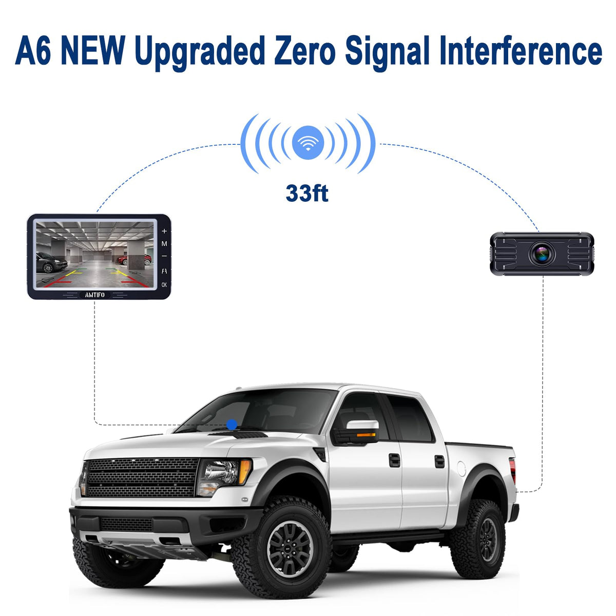 AMTIFO IP69 waterproof backup camera withstands all weather conditions