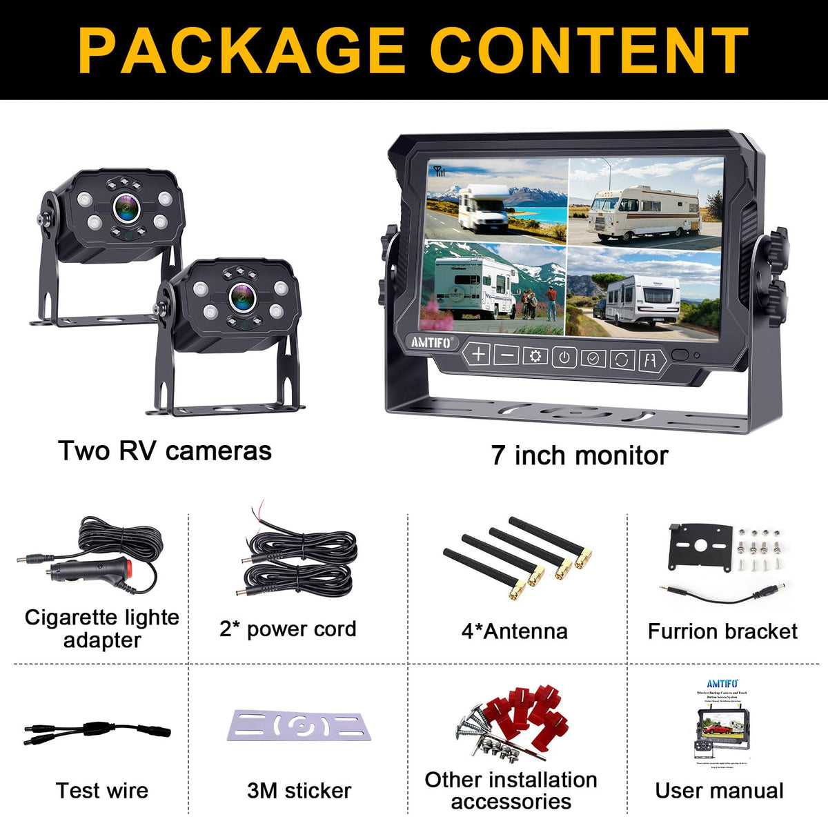AMTIFO installation kit includes everything you need for quick setup.