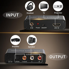Amviuut ARC extractor coaxial output supports reliable digital audio passthrough