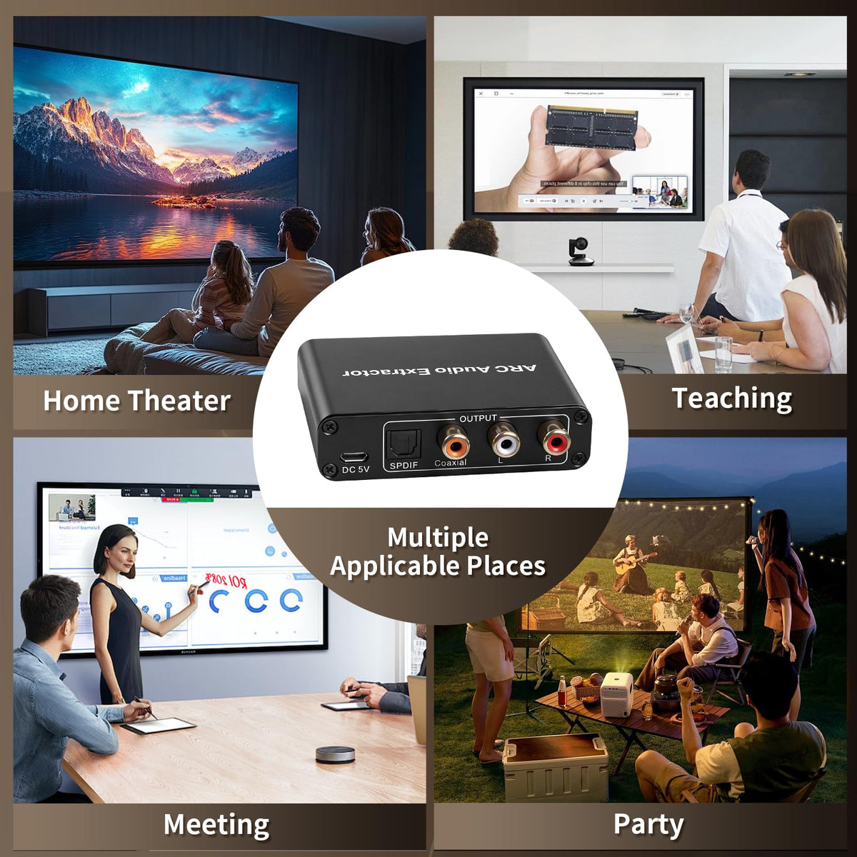 Amviuut ARC extractor  RCA outputs for legacy devices and speakers