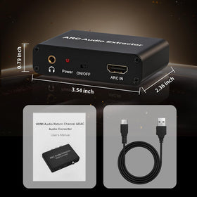 Amviuut HDMI ARC Audio Extractor 3.5mm output for multi-device listening