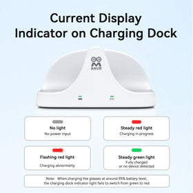 AMVR dock scale with hand showing compact size for desks and nightstands