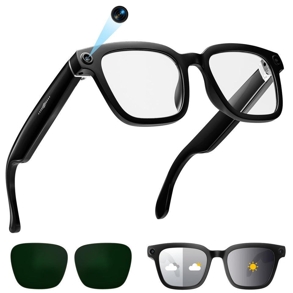 Amwentu AI glasses camera-1080p captures clear travel videos