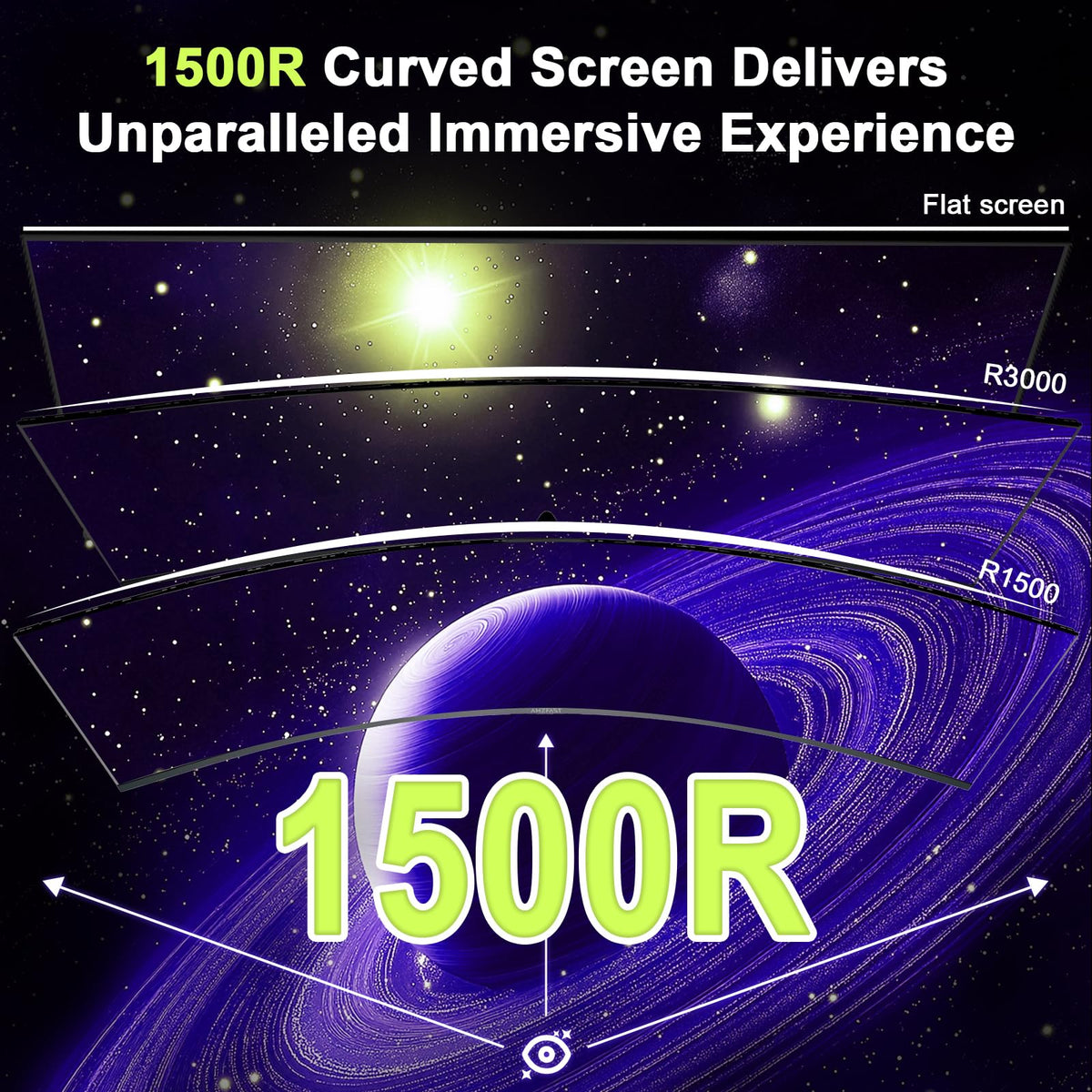 Amzfast 49-inch curved monitor adjustable height and tilt for comfortable viewing