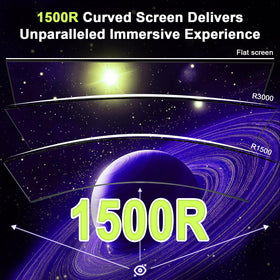 Amzfast 49-inch curved monitor adjustable height and tilt for comfortable viewing