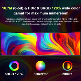 Amzfast 49-inch curved monitor pre-set modes streamline work and gaming