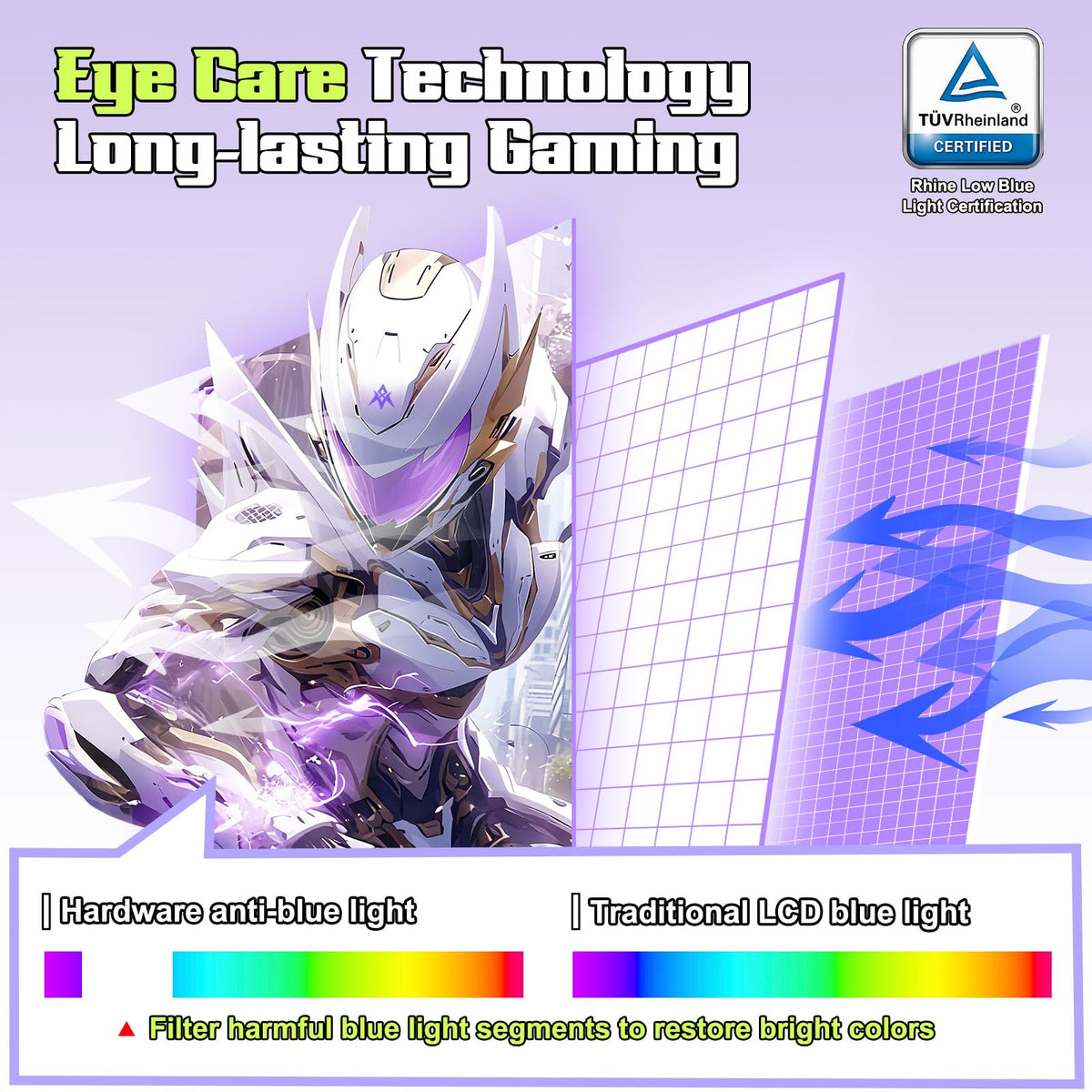 Amzfast monitor covers 95% DCI-P3 for rich, accurate colors
