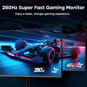 Amzfast AMZG25X1 Pro side profile demonstrates compact footprint on desk