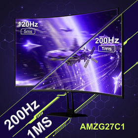 Amzfast AMZG27C1 200Hz refresh rate supports fast action gameplay