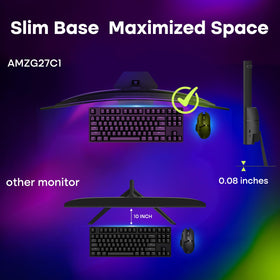 Amzfast AMZG27C1 HDMI 2.0 and DP 1.4 connectivity options