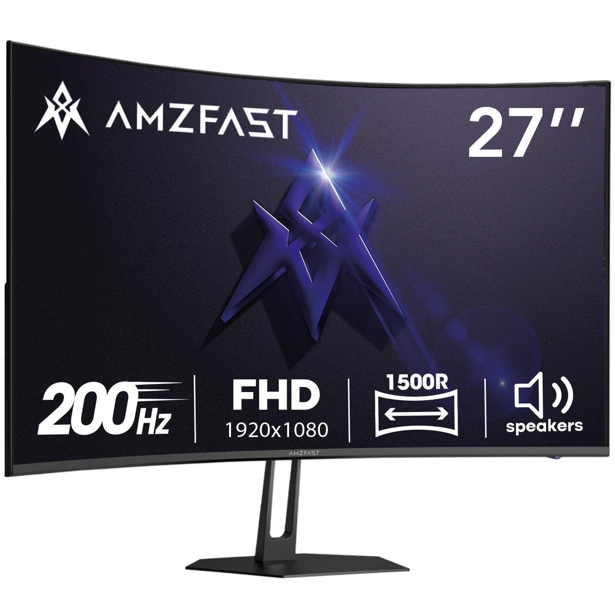 Amzfast AMZG27C1 curved design enhances immersive gaming sessions