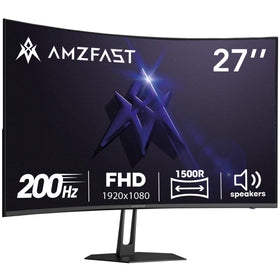Amzfast AMZG27C1 curved design enhances immersive gaming sessions