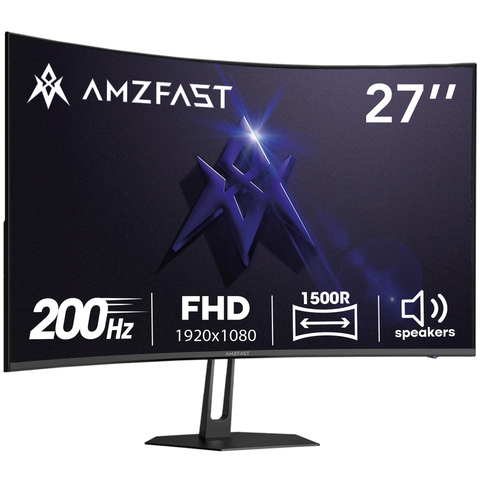 Amzfast AMZG27C1 curved design enhances immersive gaming sessions