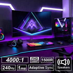 Amzfast AMZG27C1 Pro action scene demonstrates smooth 240Hz motion for competitive play.