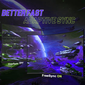 Amzfast AMZG27C1 Pro FPS RTS RPG modes enhance visibility during games.