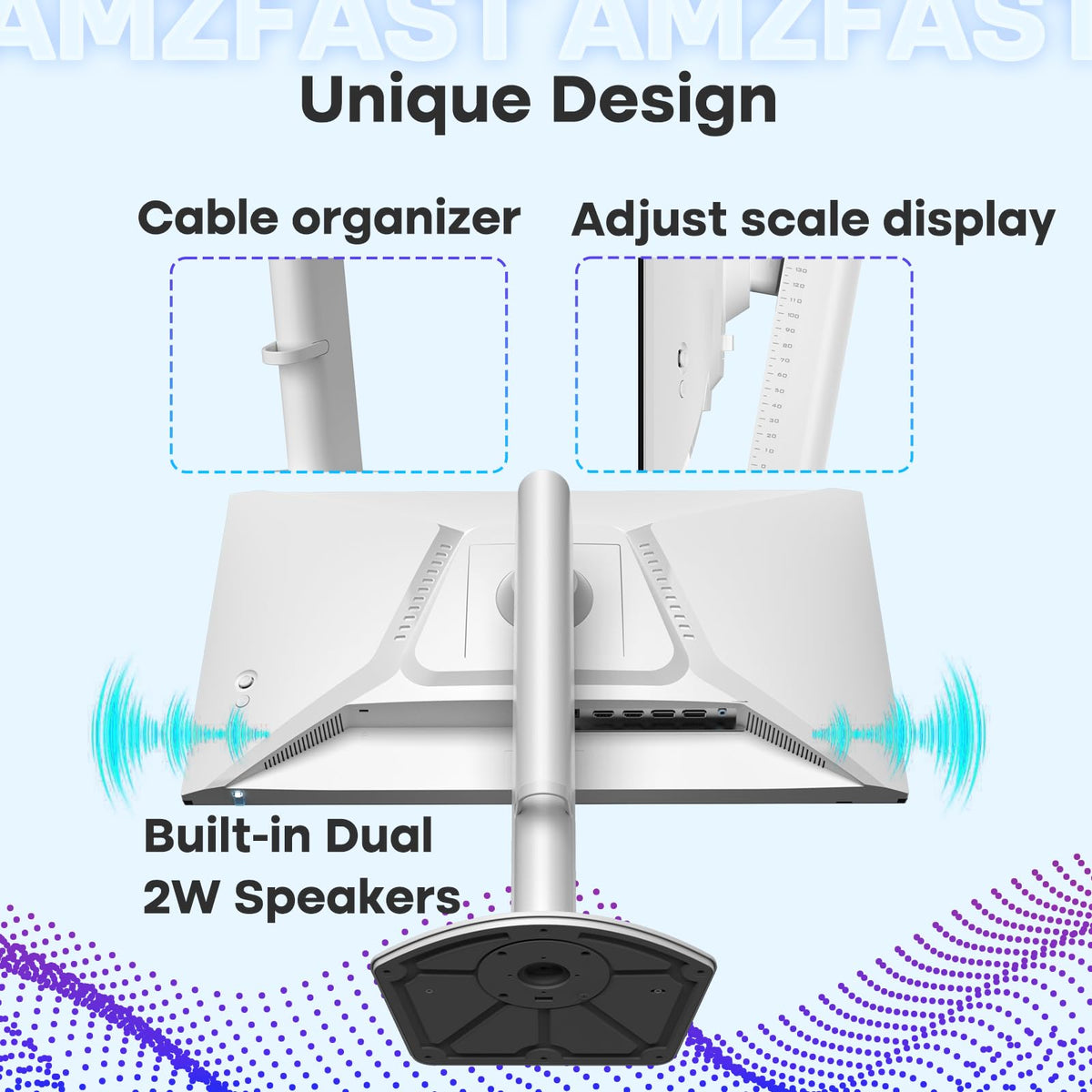 Amzfast built-in speakers provide convenient audio without extras.