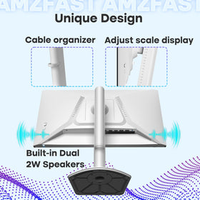 Amzfast built-in speakers provide convenient audio without extras.
