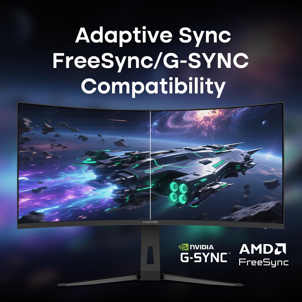 Amzfast dual HDMI 2.1 and DP 1.4 provide flexible connections