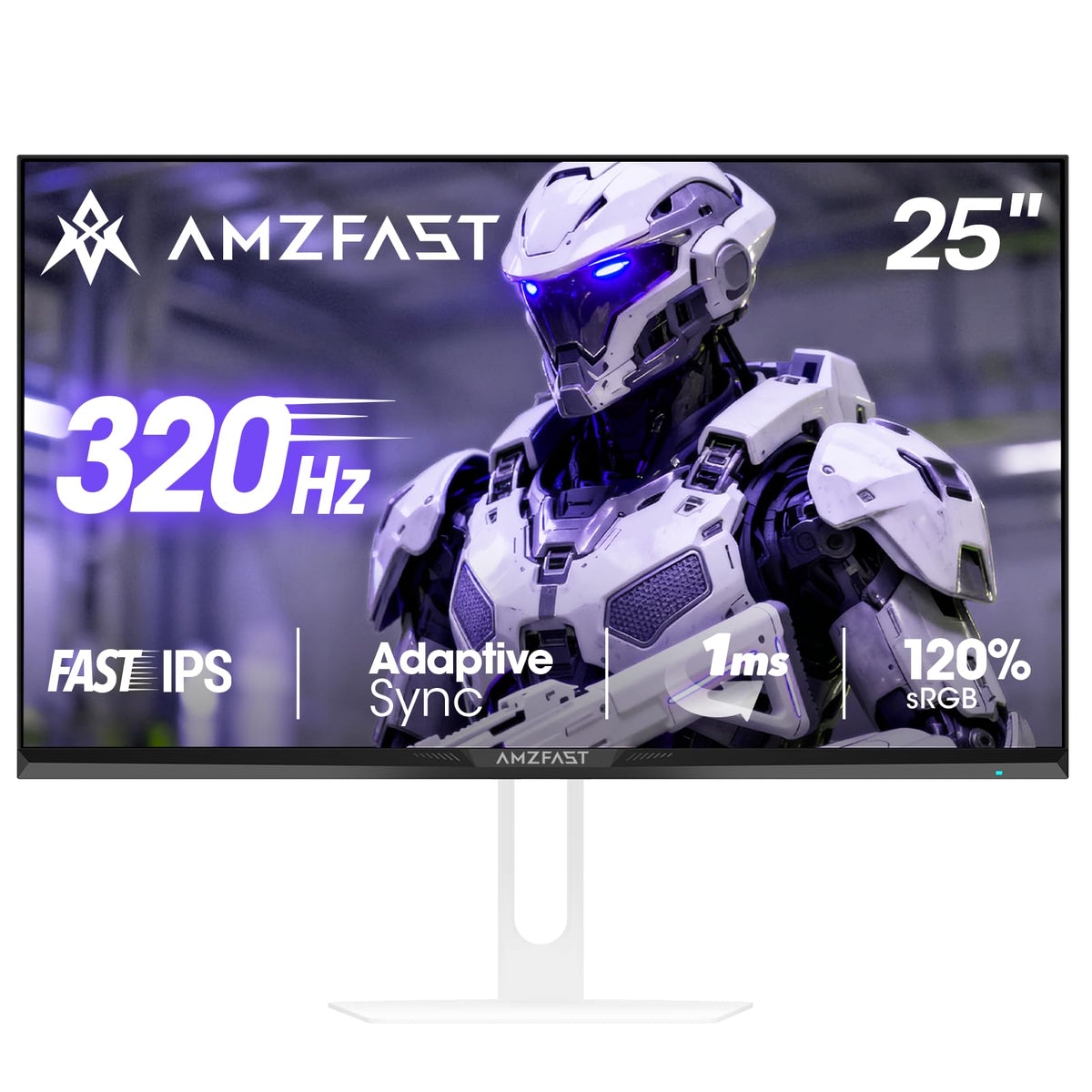Amzfast G25F6F front view, a 25-inch esports monitor for immersive gaming.