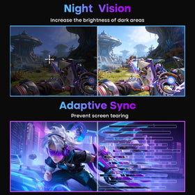 Amzfast VESA compatibility image emphasizing flexible mounting options and clutter-free setup
