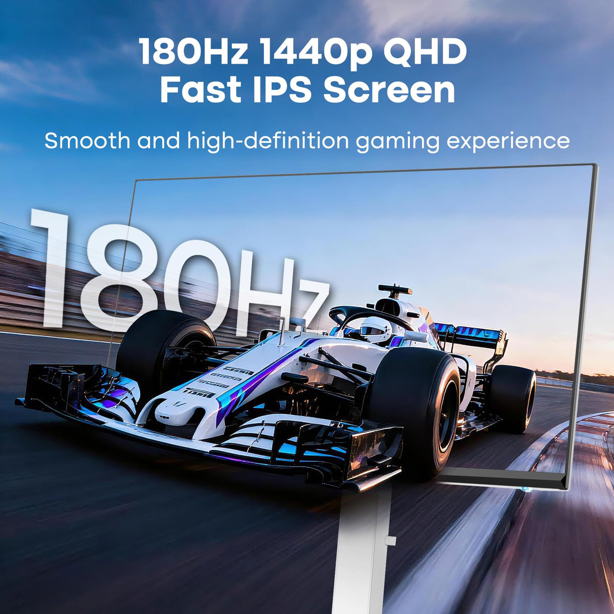 Amzfast QHD 2560x1440 display delivers sharp detail for gaming.