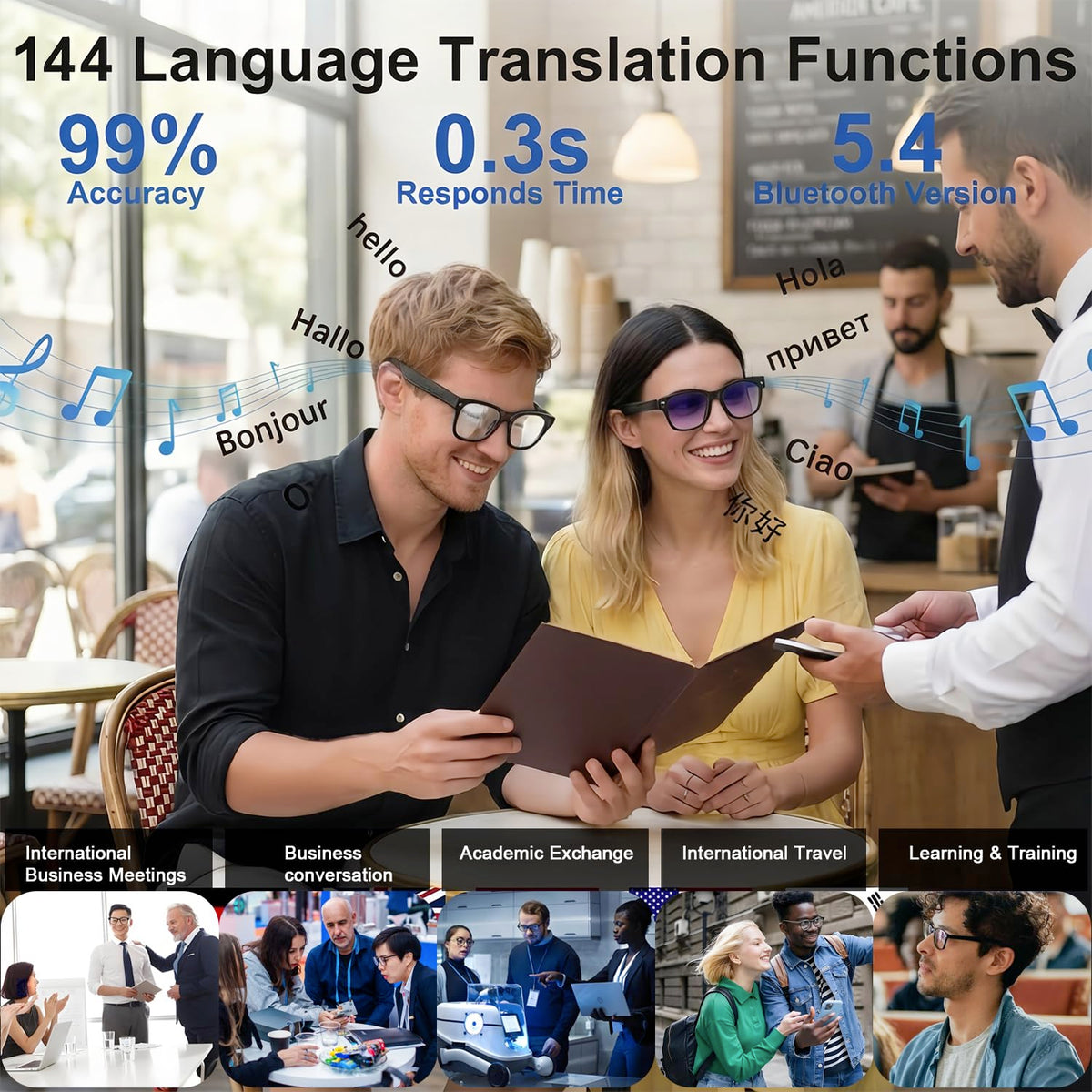 AMZISH AI Smart Glasses interchangeable lenses adapt to style and function.