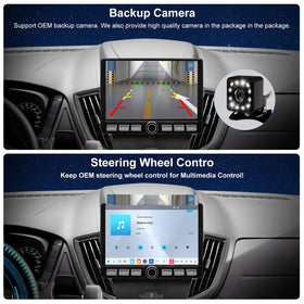 amzlegend QLED radio with steering wheel controls for Ford Transit